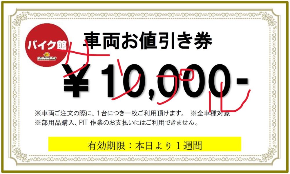 期限付きお値引きチケット9月サンプル